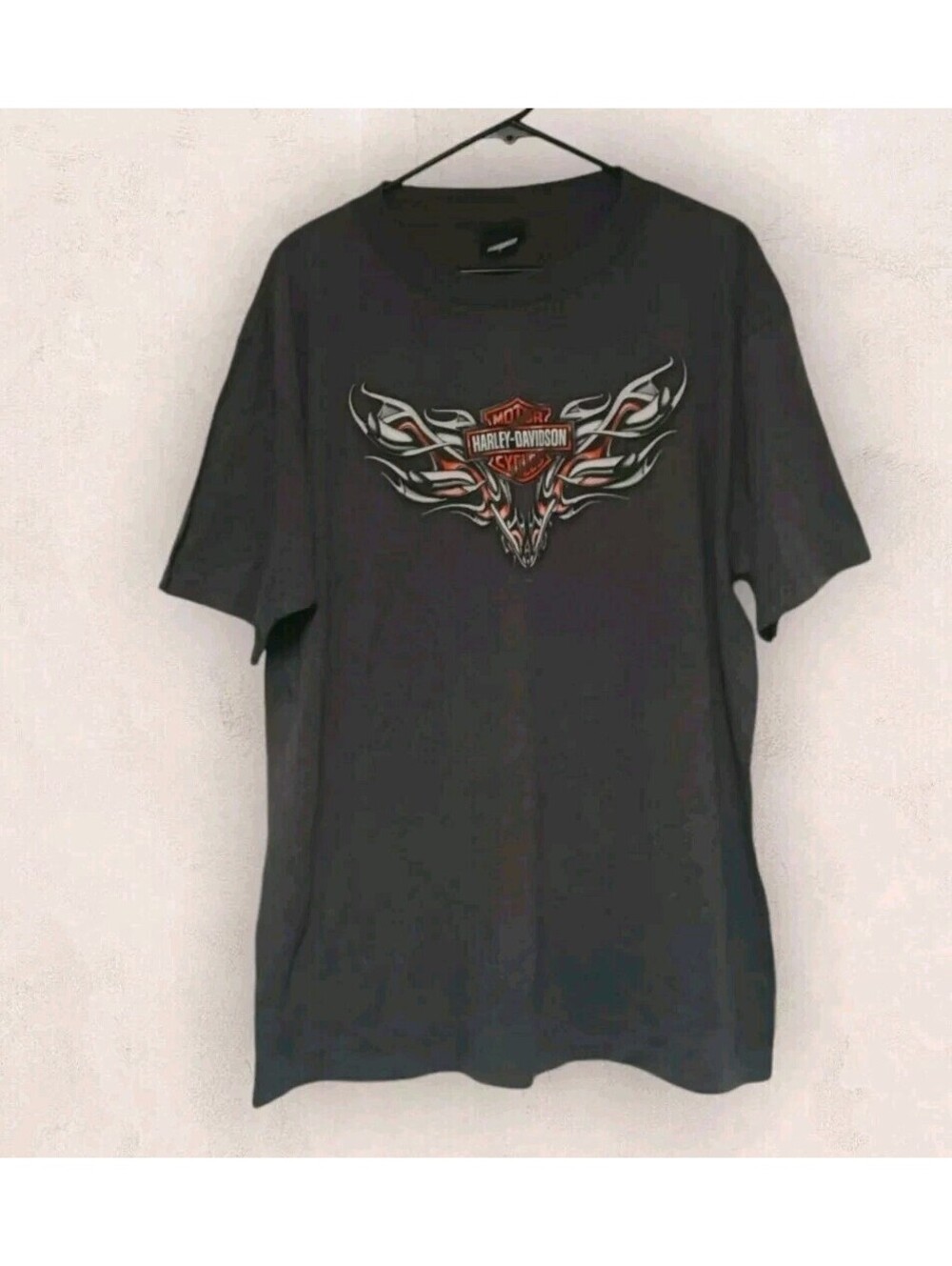 Harley Davidson Tribal T-shirt Men's Double-Sided Eagle Size XL Y2K